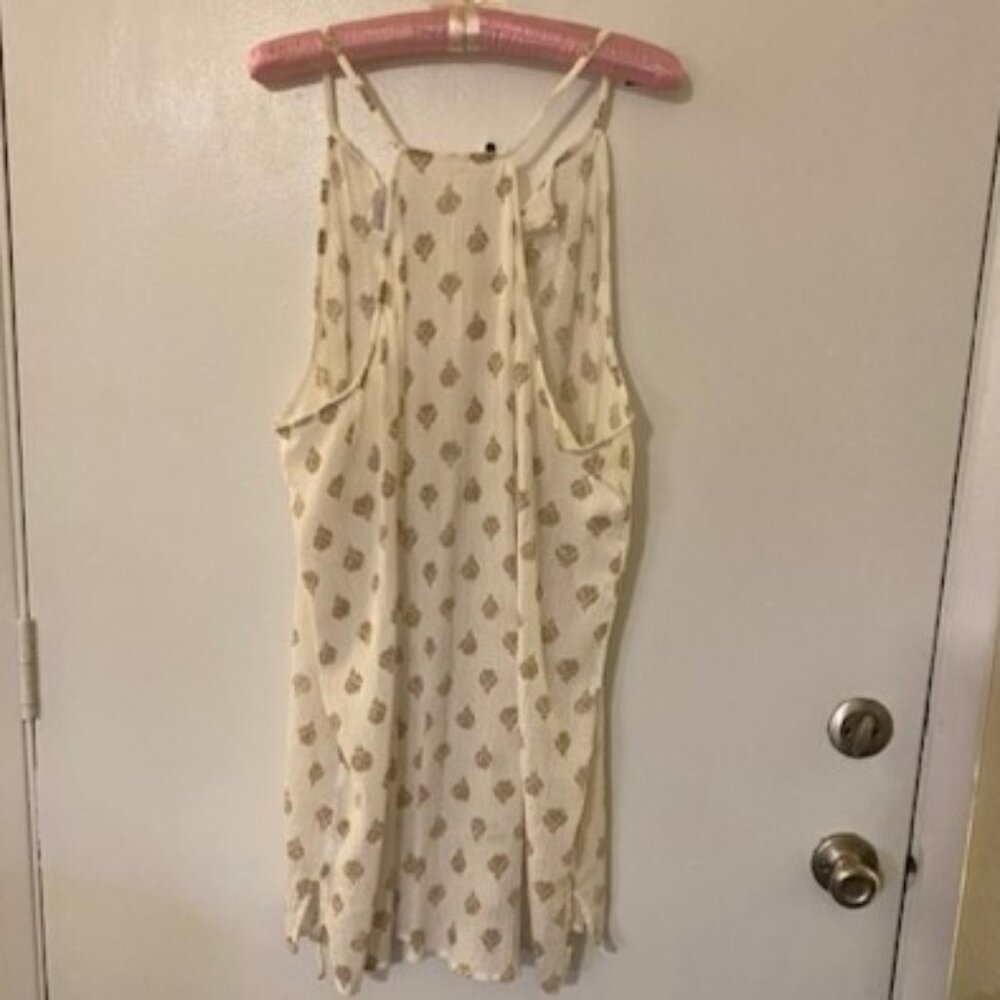 Old Navy White Floral Gauze High Back, Tank Top - Picture 8 of 9